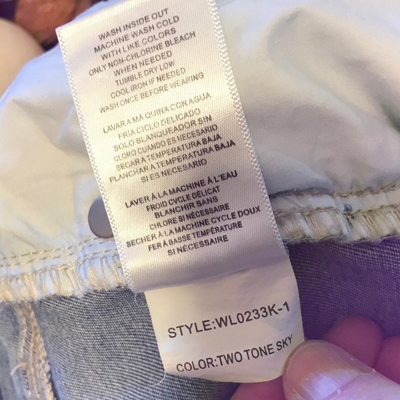 Wash lab “Selma” pieced 2 tone sky denim skirt - Picture 13 of 16